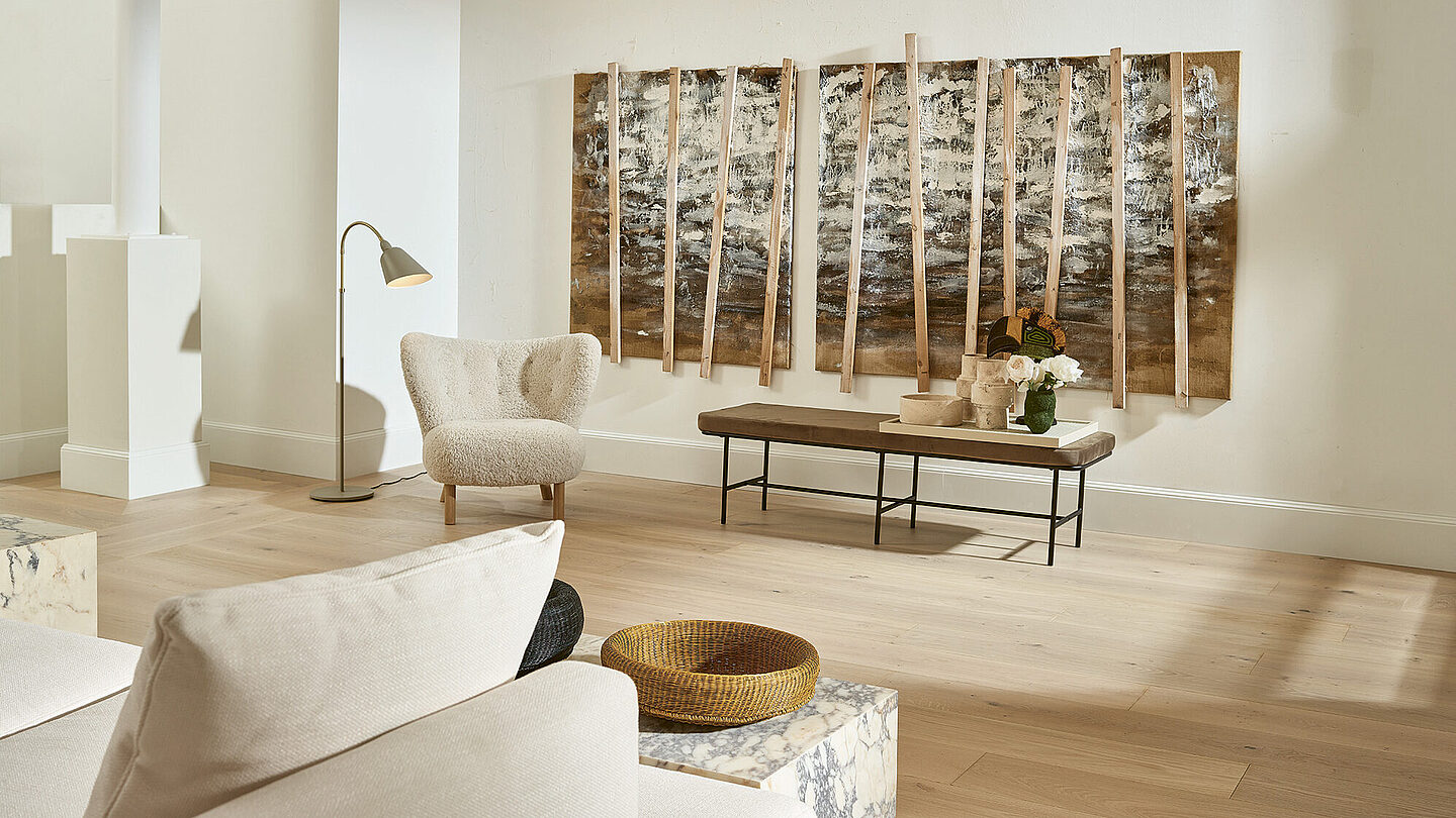 Landhausdiele Eiche Kaschmir-Weiss