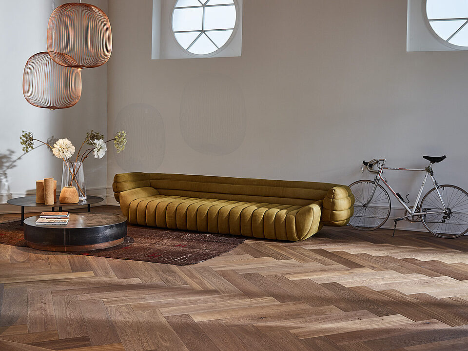 Wal-Fischgrätparkett Eiche Hazel